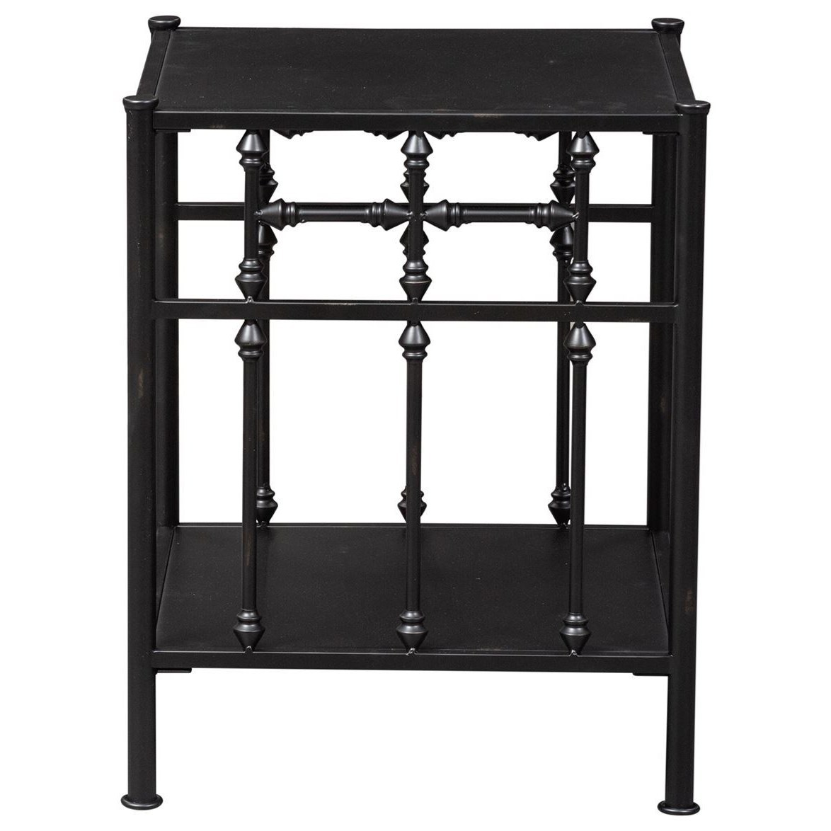 Liberty Furniture Vintage Series 179BR61B Open Metal Nightstand with